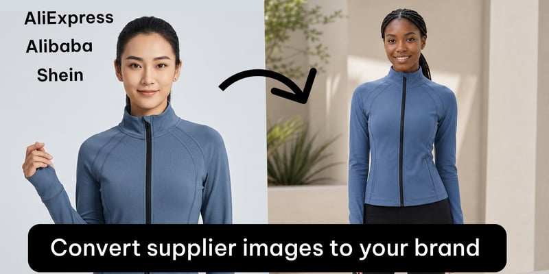 Convert AliExpress photos into your own product photos